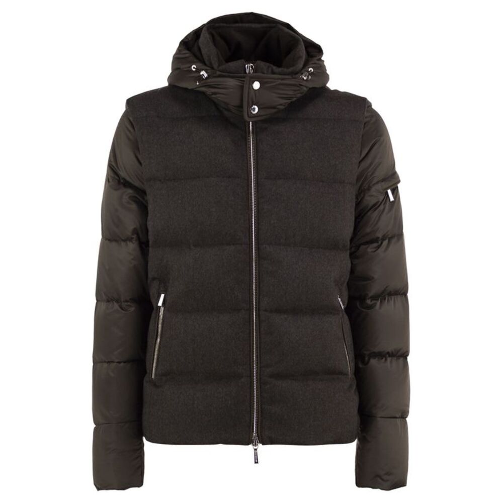 Moorer Men Casciano-Se9 - Wool And Cashmere Hooded Down Jacket